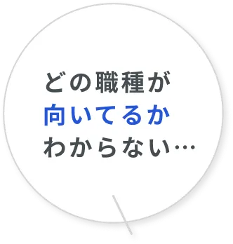 どの職種が向いてるかわからない…